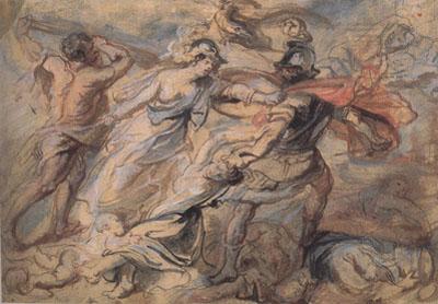 Peter Paul Rubens Hercules and Minerva Fighting Mars (mk01) France oil painting art
